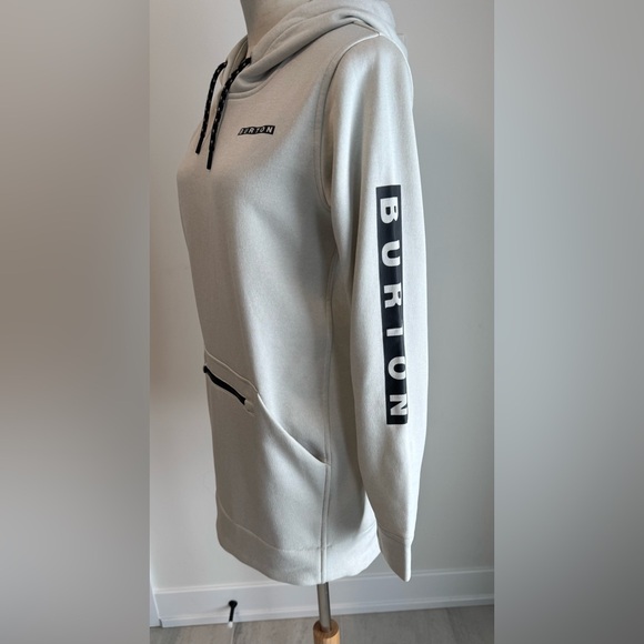 Burton Light Grey Tunic Pullover with Black Lettering - Picture 4 of 8